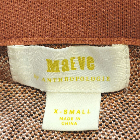 Anthropologie Maeve Abracadabra Knit Mini Skirt Boho Retro Statement Skirt XS - Picture 8 of 11